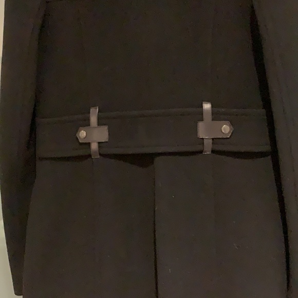 Mackage Women’s Funnel Neck Wool Cashmere Blend with Leather Trim - medium - Picture 10 of 10